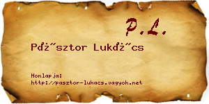 Pásztor Lukács névjegykártya